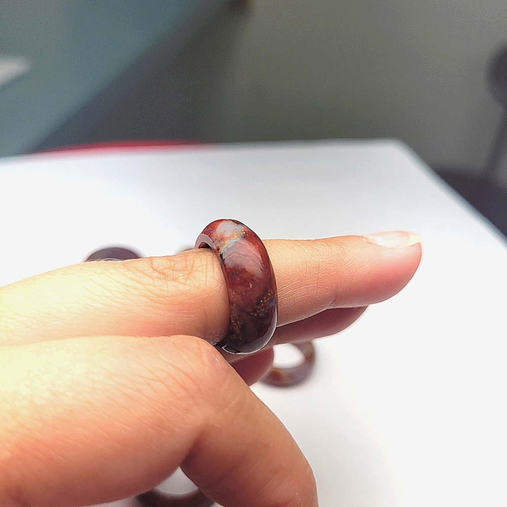 Agate Stackable Ring Bands - Picture 6 of 6